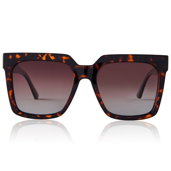 Dime Optics Topanga Sunglasses in Tortoise/ Brown Gradient